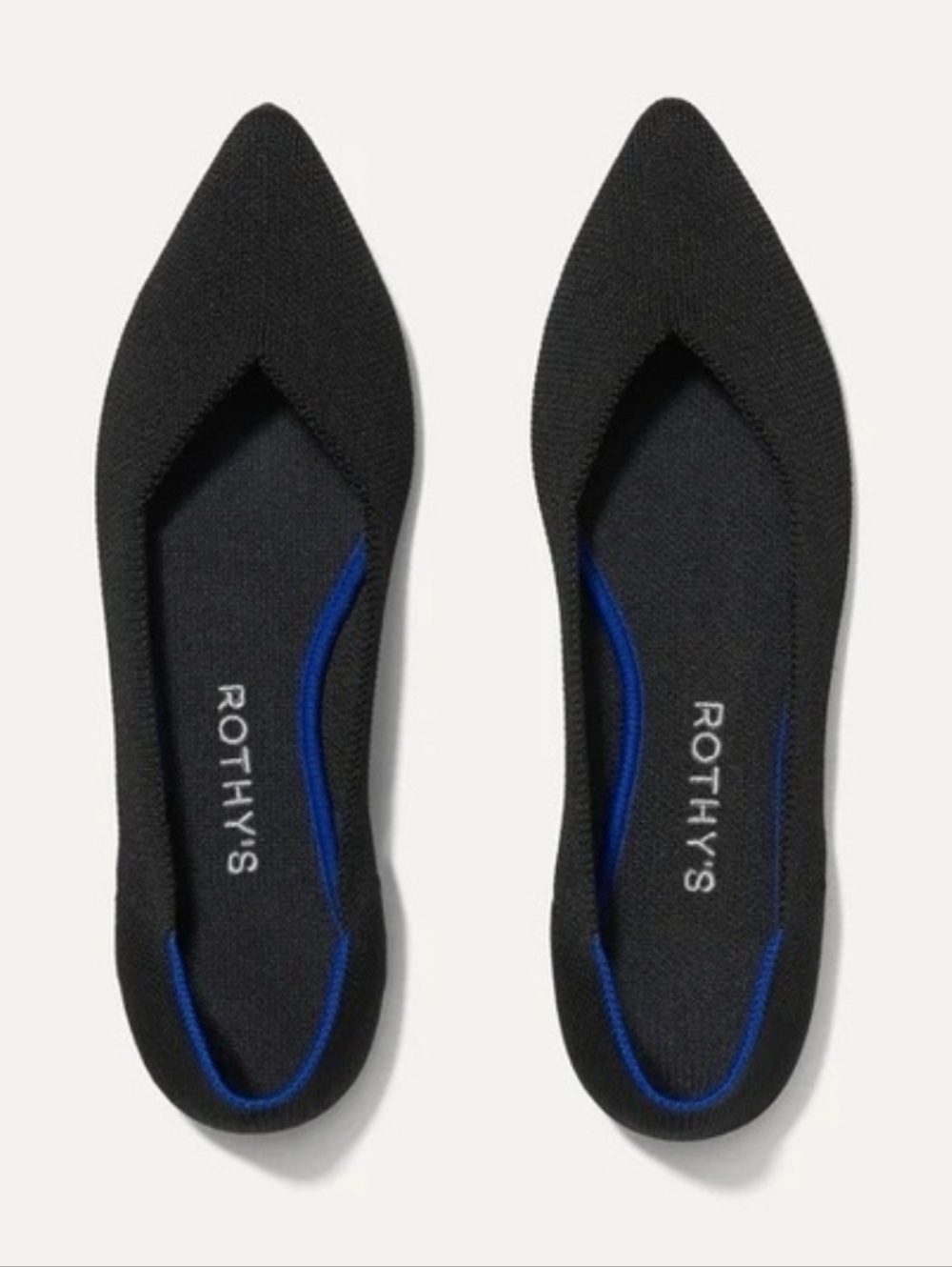 ROTHY'S Black The Point Toe Flats